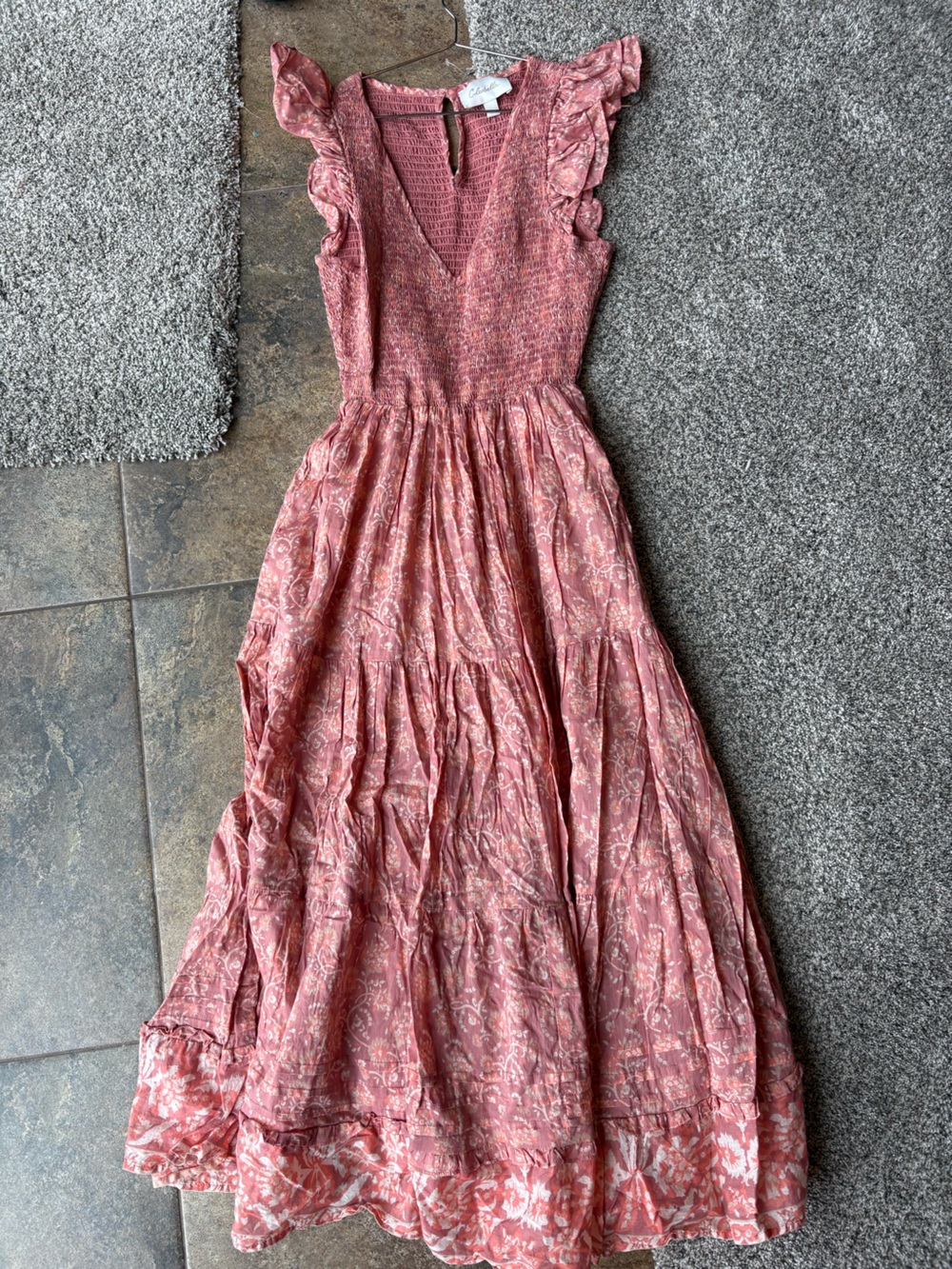 Cleobella Dusty Rose Floral Maxi Dress